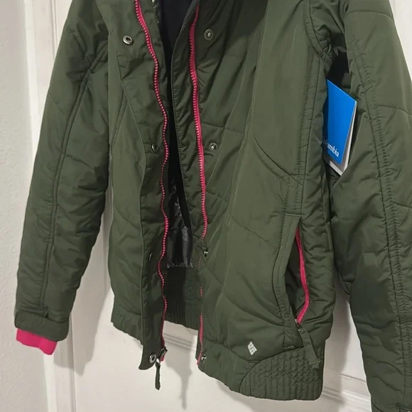 NWT Columbia Horizon Ride II Insulated Hooded JacketGreen Girl Size (14/16)